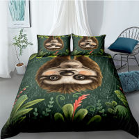 Cute Sloth Bedding Set Adult Children Cartoon Animal Print Single King Size Comforter Quilt Duvet Cover Bedding 23 Pcs Suit