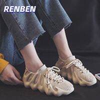 RENBEN Flying shoes รองเท้ามะพร้าวใหม่ของผู้หญิงนักเรียนรองเท้าผ้าใบวิ่งทุกคู่ V725