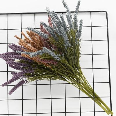 [AYIQ Flower Shop] 10การรวมกลุ่ม36เซนติเมตรลาเวนเดอร์พืชเทียมอุปกรณ์ตกแต่งบ้านแต่งงาน Diy ตกแต่งในร่มการจัดดอกไม้ของขวัญ