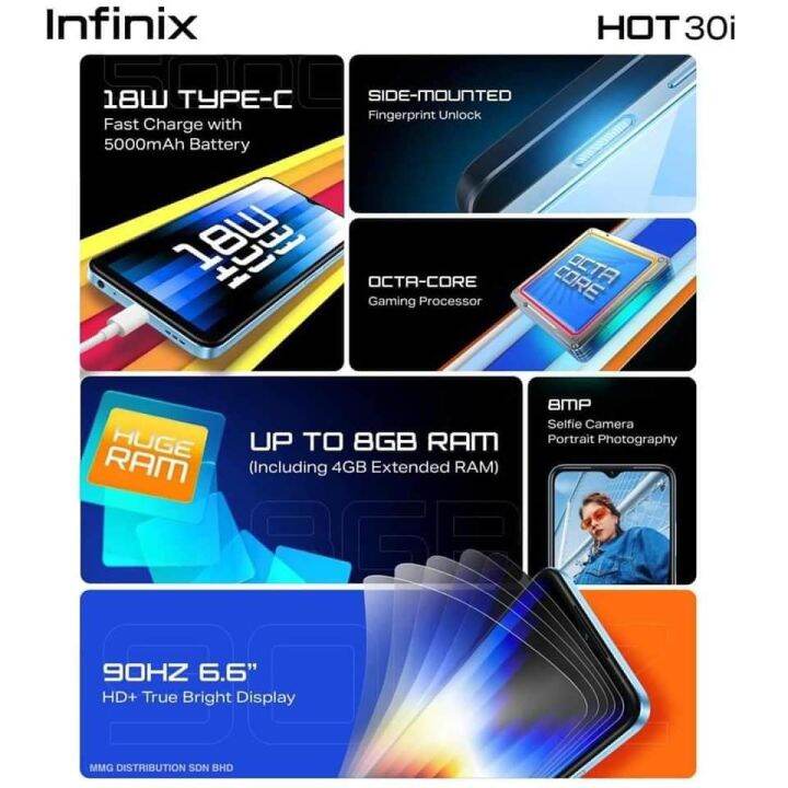 infinix-hot-30i-สมาร์ทโฟน-โทรศัพท์มือถือ-มือถือ-อินฟินิก-ram-8gb-rom-128gb-หน้าจอรีเฟรช-90hz-ชาร์จเร็ว-18w-พร้อมแบตเตอรี่-5000mah