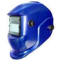 Auto Darkening Welding Helmet หน้ากากงานเชื่อม ปรับแสงอัติโนมัติ สีน้ำเงิน ปุ่มปรับด้านใน Shade 9-13 DIN