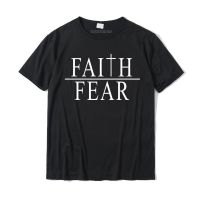 [COD]เสื้อยืด ผ้าฝ้าย พิมพ์ลาย Faith Over Fear Christian Inspirational Camisas Hombre Cosie สําหรับผู้ชายS-5XL  8HKT