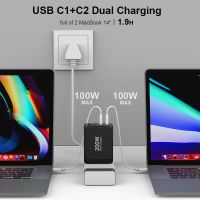 Gan 200W USB C เครื่องชาร์จติดผนัง4-พอร์ต PD 100W 65W PPS45W QC อะแดปเตอร์ชาร์จสำหรับเร็วสุดแล็ปท็อปแมคบุ๊ค Iphone 14 13 Samsung S21