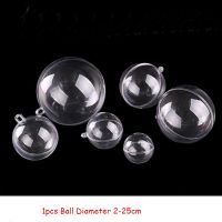 1pcs 2-25cm Open Plastic Clear Bauble Ornament Gift Present Box Decoration Christmas Tress Decorations Ball Transparent