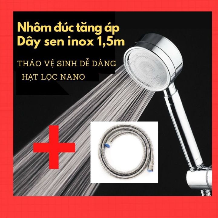 Vòi Hoa Sen Nhôm Tăng Áp 300% kèm dây sen đẹp | Lazada.vn