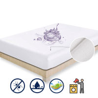 Solid Color Waterproof Mattress Pad Baby Urine Sanding Ho Mattress Cover Protector Topper Anti-mites Bugs Bed Fitted Sheet