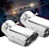 【HOT】 70   Dropshipping!!Universal Car Rear Metal Curved Exhaust Pipe Tail Muffler Accessories for