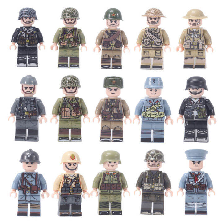 Lego man Compatible with LEGO World War II military figures, American ...