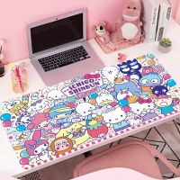 แผ่นรองเมาส์ Hello Kitty น่ารัก แผ่นรองเมาส์ Kawaii Gaming Keyboard ขนาดใหญ่ 900X400 แผ่นรองโต๊ะยาว