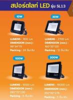 ไฟสปอตไลท์ LED NPV แสงเหลือง แสงวอร์ม 50W - 100W Floodlight ไฟสปอตไลท์ ไฟกันน้ำ SPORTLIGHT โคมไฟ SL13 ของแท้ 100%