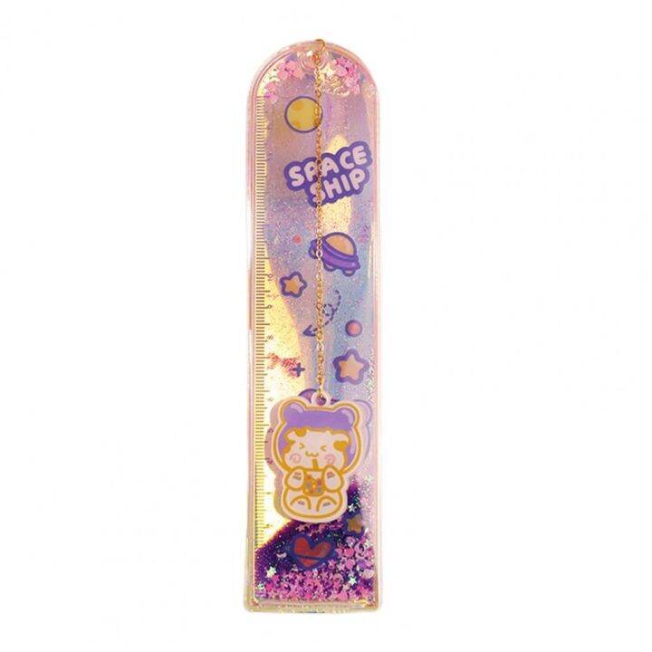 Quicksand Ruler Bookmark Glitter Ruler Cute PVC Wide Application Kids ...