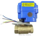 Motorized valve brass G1/2 quot; DN15 2 way CR05 electrical valve motorized ball valve