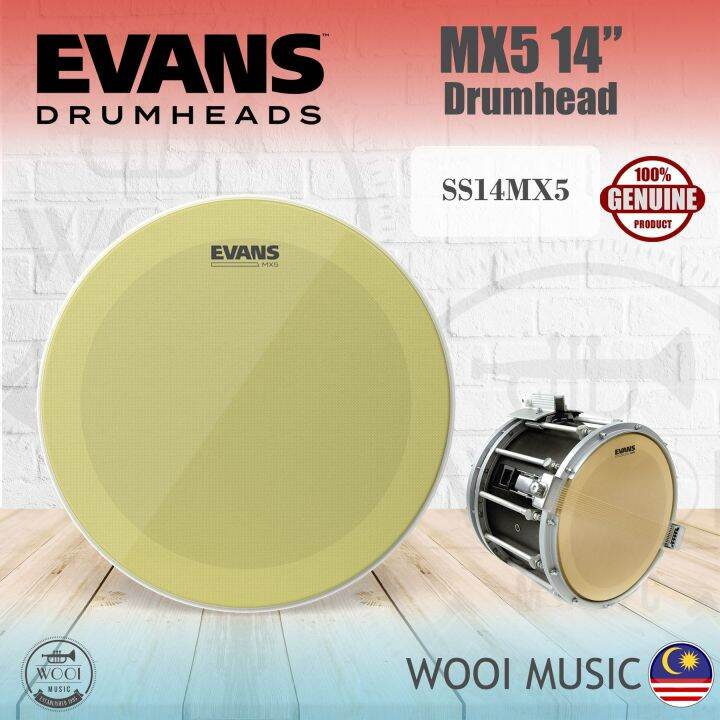 Evans SS14MX5 MX5 Marching Snare Drumhead 14" Snare Side Lazada