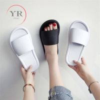 [Ready Stock] YR Simple Solid Color Thick Slippers Non Slip Soft Casual Slippers in 5 Colors Size 35-44