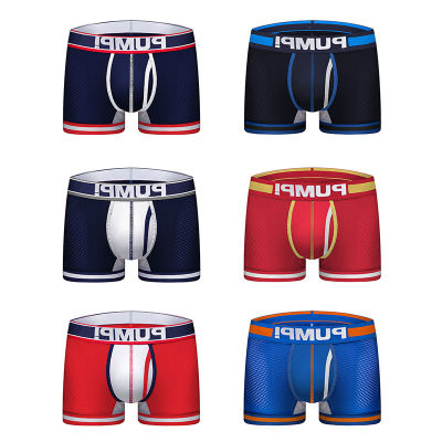 6Pcs Underware Cotton Comfortable Sexy Men Underwear Boxer Shorts Fashion Lingeries Mens Boxershorts Underware Boxers Mesh