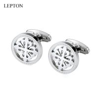 ขายร้อนสีเงิน Crusaders Cufflinks Lepton สแตนเลสรอบ Cufflink สำหรับบุรุษงานแต่งงานธุรกิจ Cuffl Links Gemelos