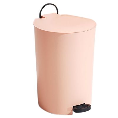 Nordic Style Trash Can with Cover Pedal Mute Slow Drop Anti-Odor for Household Living Room Bathroom Simple