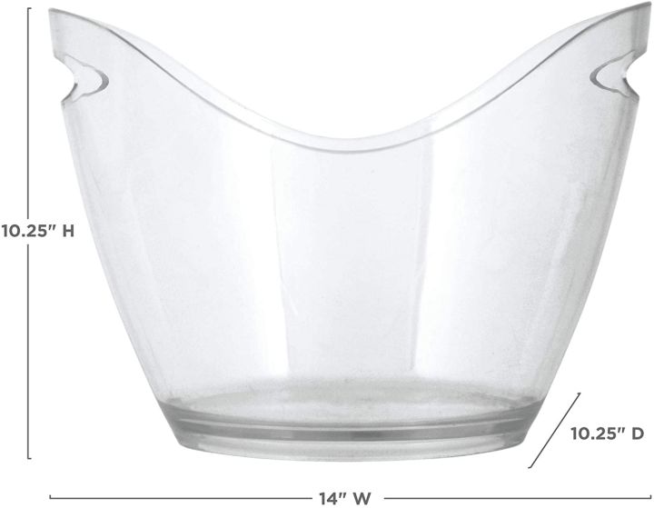 ถังน้ำแข็งอะคริลิค-เกรดอาหาร-ขนาด-3-5-ลิตร-สำหรับเครื่องดื่มและงานเลี้ยงเกรดอาหาร-ice-bucket-acrylic-3-5-liter-plastic