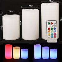 Colorful LED Light Remote Control Candle Light 3 Piece Set LED Electronic Timer Candle Light Night Light Home Decoration Gifts