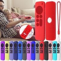 Silicone Remote Case For Apple TV 4k 2021 Remote Control Protective Cover With Lanyard For Airtags Case Shockproof Remote Shell