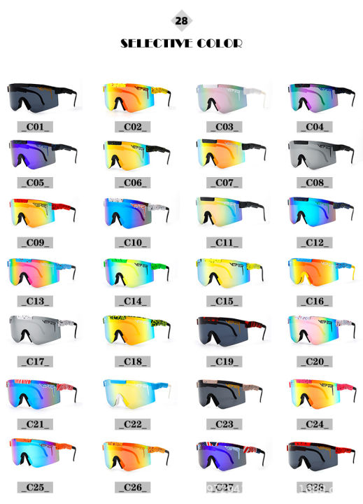 hot-sales-pit-viper-แว่นตากีฬา-แว่นตาขี่จักรยานชุบฟิล์มแท้ป้องกันสีสันสดใส-ขายตรงจากโรงงาน