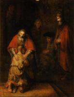 Berkin Arts Rembrandt Harmenszoon Van Rijn Giclee ภาพวาดพิมพ์บนผ้าใบโปสเตอร์ Reproductionthe การกลับมาของ Prodigal Son