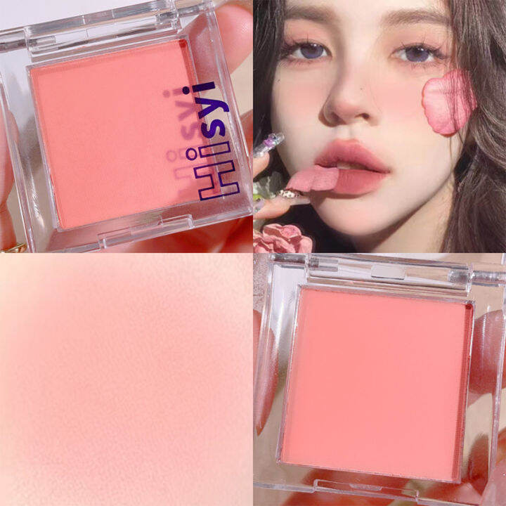 Brighten Face Monochrome Blush Matte Cheek Rouge 6 Color Soft Blush