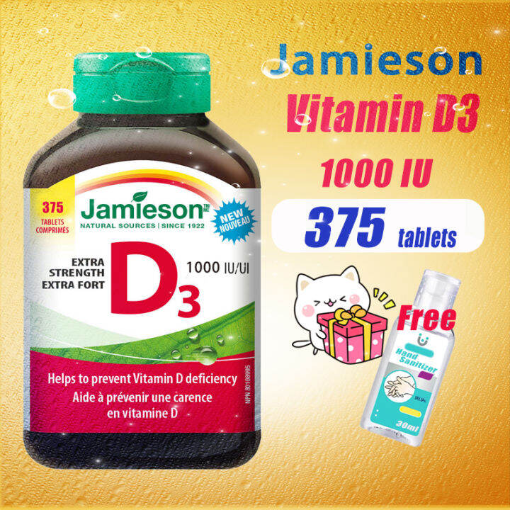 Jamieson D3 vitamin d3 promote calcium absorption 375 1000 iu of single