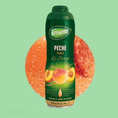 Teisseire Peach Syrup เตสแซร์พีชไซรัป น้ำเชื่อมจากฝรั่งเศส 600 ml.