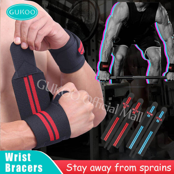 2PCS Wrist Support Gym Weight lifting Training Weight Lifting Gloves Grip Barbell Straps Wraps