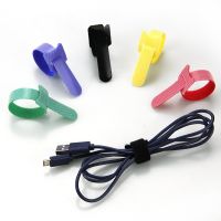 10Pcs/Lot 12x150mm T-type Velcro Cable Tie Wire Storage Cable Computer Data Cable Power Cable Tie Wire Random Color