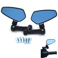 Universal CNC motorcycle rearview mirror blue anti-glare convex mirror for Ducati 848 1098 / R Monster 695 696 796 821 1000 1100