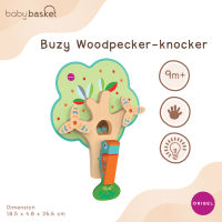 ของเล่นติดผนัง ไม่ทำลายผนัง สามารถลอกและติดใหม่ได้ Oribel Buzy Woodpecker Knocker จาก Oribel