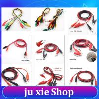 JuXie store Dual head 4mm banana plugs Crocodile Alligator Clips to Banana Connector Test Probe lead Cable for DIY Electric Testing wire