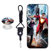 The DC ภาพยนตร์แฟชั่นใหม่ป้องกันเต็มรูปแบบซิลิก้าเจลซอฟท์เคสโทรศัพท์สำหรับ Nokia 4.2ที่มีรูปแบบเดียวกันถุงลมนิรภัยโทรศัพท์ยึดและเชือก