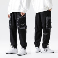 Harajuku Multi Pocket Cargo Pants Men High Quality Streetwear Cotton Loose Joggers Male 2022 Spring Hip HopTrend Harem Trousers