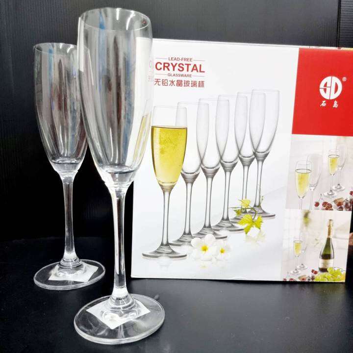 แก้วแชมเปญ Crystal GLASSWARE LEADFREE ขนาด 170 ml สำหรับใส๋แชมเปญ
