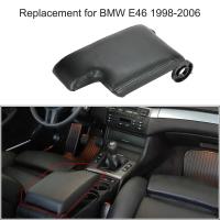 ที่หุ้มคอนโซลกลางชุดสำหรับ BMW E46 1998-2006หนังไฟเบอร์ที่เท้าแขนในรถด้านซ้ายของผู้ขับขี่อุปกรณ์ตกแต่งภายในรถยนต์