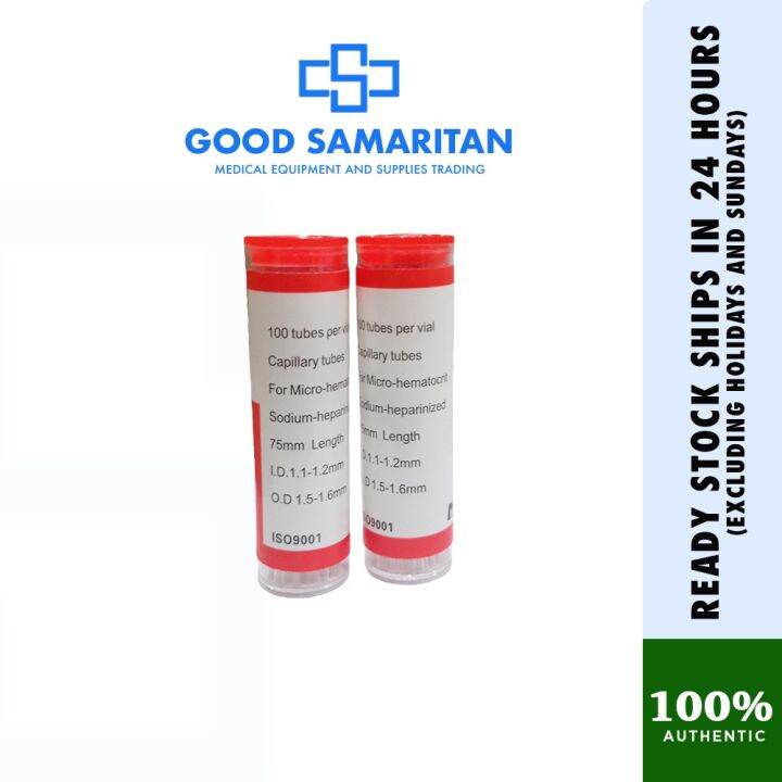 Capillary Heparinized Tube Red Tip 100pcs Lazada PH