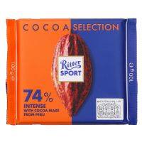 Ritter sport ริตเตอร์ สปอร์ต ช็อกโกแลตโกโก้ ซีเล็คชั่น 74% 100 กรัม