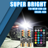 รถ T10 W5w RGB หลอดไฟ LED 12SMD COB Canbus 194 168รถรีโมทคอนโทรลแฟลช/Strobe อ่าน Wedge แสงไฟอุปกรณ์เสริม