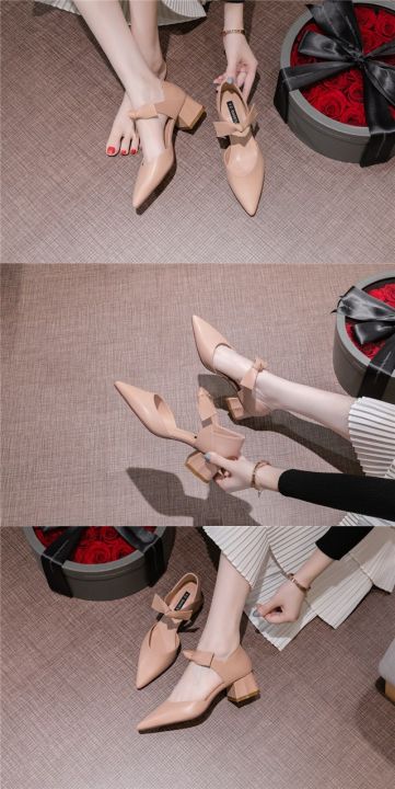 พร้อมส่ง-sz-36-40-มี-bigsize-มีเก็บเงินปลายทาง-women-shoes-รองเท้าส้นสูง-2-5-นิ้ว-แบบสวย-ดูดี-ใส่สบายค่ะ