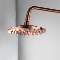 2021Antique Red Copper 8 inch Round Rainfall Shower Head ,G12" Wall Mounted Shower Arm Extension For Rain Shower Head