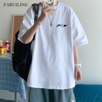 FARUILINE KOR002 แขนสั้นผู้ชายน้ำแบรนด์ฮ่องกงสไตล์ผู้ชายเสื้อยืดฤดูร้อนเสื้อผ้าร่างกายใหม่ครึ่งแขน