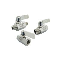 304/316 Stainless steel Mini Ball valve 1/8 1/4 3/8 1/2 3/4 / 1  BSP NPT Female male thread for water oil acid 2 way ball valve