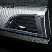 คาร์บอนไฟเบอร์รถจัดแต่งทรงผมคอนโซลกลาง Air Outlet กรอบ Air Front Vent Trim สติกเกอร์สำหรับ BMW 1 Series F20 F21อุปกรณ์เสริม