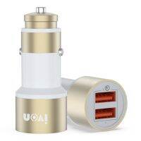 CC33 IVON 36W 6A คู่ QC 3.0 USB ที่ชาร์จในรถโลหะเต็ม