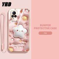 YBD2023ใหม่เคส3Dลูกกวาดเคสโทรศัพท์สำหรับหญิงสาวน่ารักสำหรับ Vivo V21E 4G Y73 2021 V21 4G V21 5G เคสกล้องแม่นยำ V20 V20 2021 ยอดนิยมเคสโทรศัพท์รูปแบบน่ารักพร้อมสายแลนยาฟรี