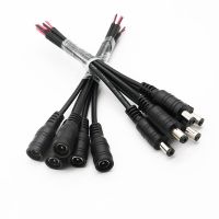 10pcs/pack 5.5x2.1 female/male DC Connector Plug Cable Wire use For 3528 5050 CCTV Camera LED Strip LightWires Leads Adapters