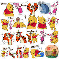 Iron On Anime Winnie The Pooh Applique Heat Transfer Appliques หมีไวนิล Washable Patches สติกเกอร์สำหรับเสื้อผ้า DIY T-Shirt